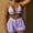 Purple, variant on Daiosportswear Women's Bikini Swimsuit Three-piece Set Two-piece Swimsuit Brown S(S)