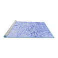 thumbnail image 2 of Ahgly Company Machine Washable Indoor Round Abstract Blue Contemporary Area Rugs, 7' Round, 2 of 4