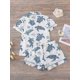 thumbnail image 2 of 2pcs Cute Sea Turtle Print Women's Pajama Set - Short Sleeve Top & Elastic Waist Shorts 26s, 2 of 5