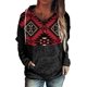 thumbnail image 1 of Sudaderas con capucha ligeras con estampado geométrico para mujer, sudaderas informales sueltas de manga larga con cordón y bolsillos Fokelyi WMZY-687-6, 1 of 1