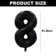 thumbnail image 2 of 32 Inch Black Balloons Foil Ballon Digital Birthday Party Decoration Supplies Numbers 0, 1, 2, 8 Balloons -Number 8;, 2 of 6