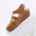 thumbnail image 5 of Ruiatoo Wedge Sandals for Women Closed Toe Comfortable with Massage Function Outdoor Platform Sandals (C801-4, Camel 37), 5 of 5