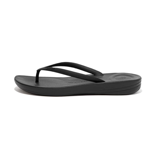 FITFLOP Women's Iqushion Ergonomic Flip-Flops, Color: All Black, Size: 8 (E54-090-060)