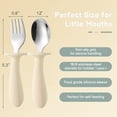 thumbnail image 5 of ROXANEPIG 6 PACK Toddler Utensils, Kids Silverware Set with Silicone Handle, Children Safe Spoons and Forks, 18/8 Stainless Steel, Food-grade Silicone - Dishwasher Safe, 5 of 6