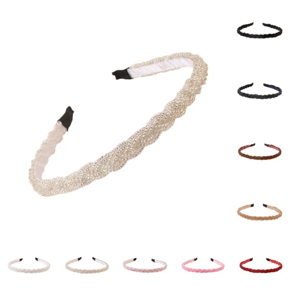 Bmisegm Beaded Headbands for Women Sparkly Non Thin Beaded Hairbands for Women's Hair Colorful Fashion Hair Accessories Clear_001