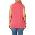 thumbnail image 4 of Zenana Women & Plus Sleeveless Mock-TurtleNeck Pleated Top with Waistband, 4 of 4