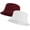 White +Burgundy, variant on Unisex 2 Pack Cotton Bucket Hat Packable Sun Hat for Men Women