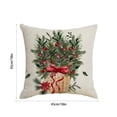 thumbnail image 3 of Puntoco Conjunto de decoración para el hogar, funda de cojín de lino con estampado de muñeco de nieve navideño, cojín para coche, 3 of 6
