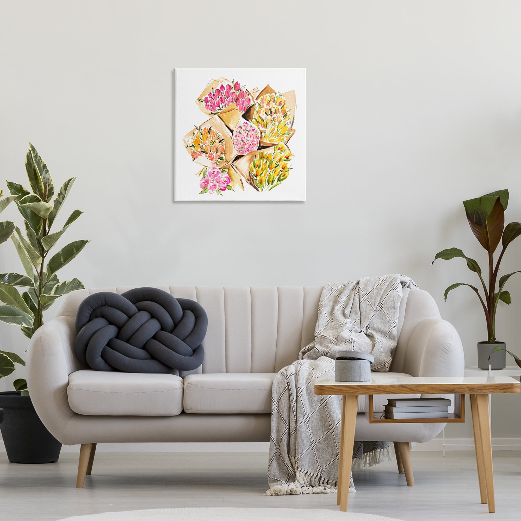 Stupell Industries Bundle of Bouquets Botanical & Floral Painting Gallery Wrapped Canvas Art Print Wall Art, 24 x 24