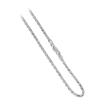 Gem Avenue Italian 925 Sterling Silver 1.5mm Rope Chain (Best Way To Clean Silver Jewelry With Stones)