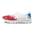 thumbnail image 4 of Whosucclay Christmas Snowflakes Women's Slip-on Sneakers,Running and Fitness Shoes,Breathable Mesh Sneakers Footwear Easy to Clean Non-Slip EVA Sold Travel Shoes, 4 of 6