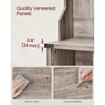 thumbnail image 5 of Farmhouse Style Hall Tree - Multipurpose Entryway Furniture. Features Bench, 16 Compartments for Shoe Storage, 6 Tri-Hooks. Heather Greige., 5 of 8