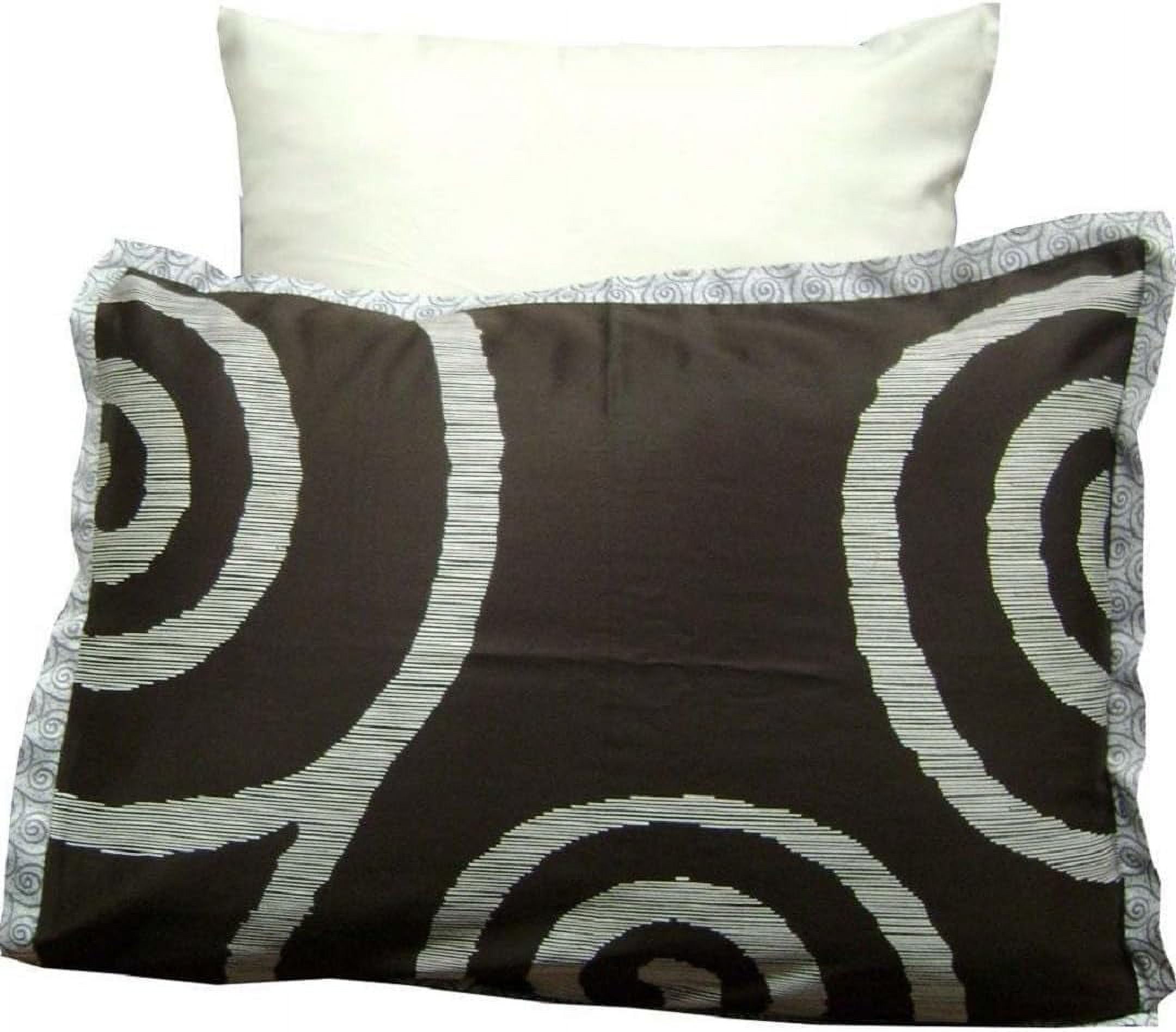 Sheetsnthings 100% Cotton Duvet Cover Set (Queen Size, Coffee) Serenity 7pc Soft Bedding Set