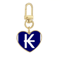 thumbnail image 1 of Lao Currency Symbol Kip LAK Gold Heart Keychain Metal Keyring Holder, 1 of 3