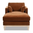 thumbnail image 2 of Jennifer Taylor Home Knox 65" Modern Farmhouse Chaise Lounge Chair, Burnt Orange Performance Velvet, 2 of 9