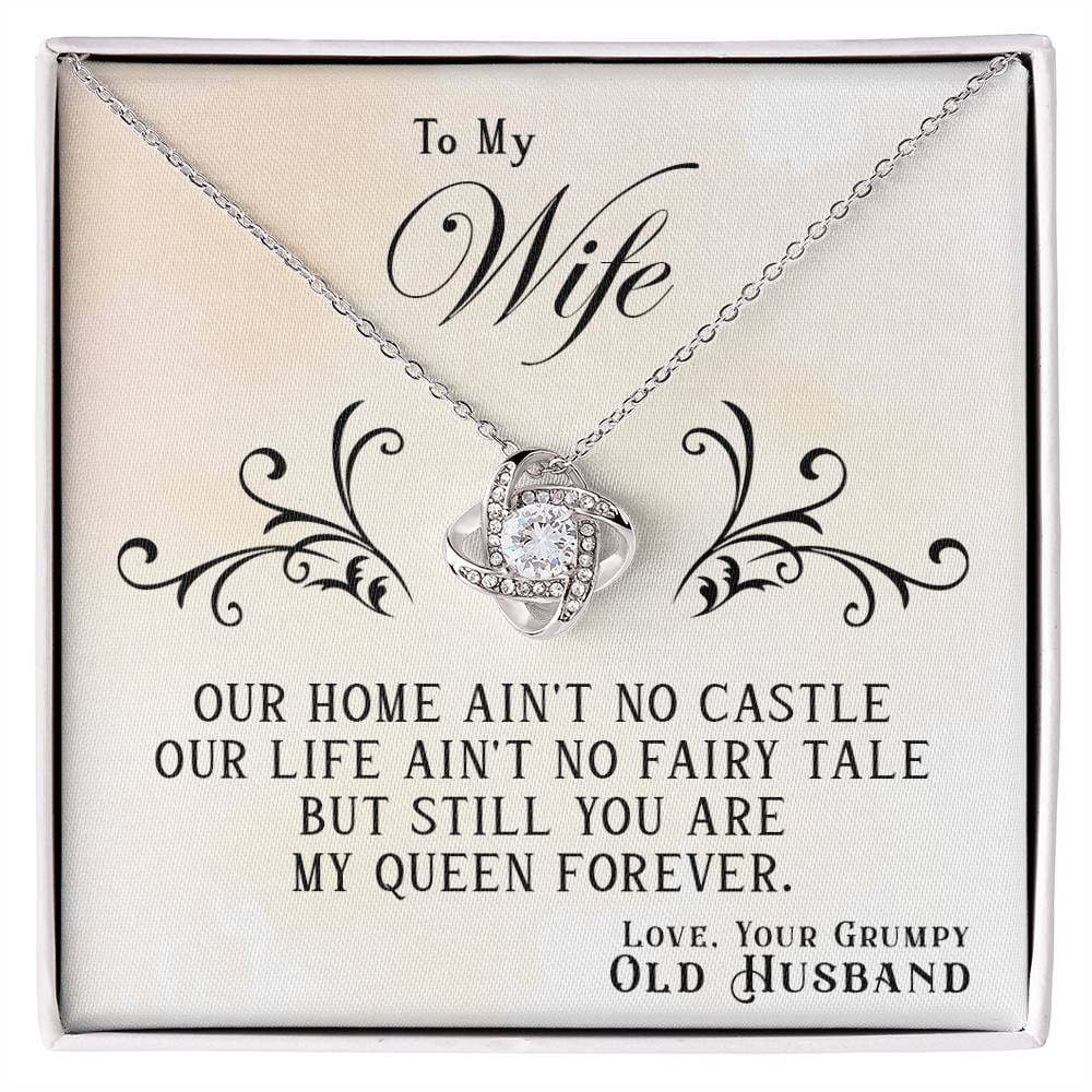 Wife Necklace Gift from Husband, Love Knot , Perfect gift for Valentines day, Anniversary, Birthday