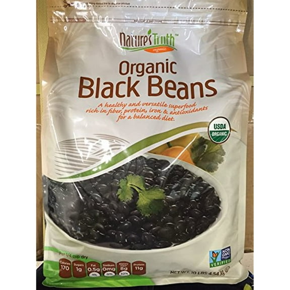 NATURE'S TRUTH ORGANIC BLACK BEANS 10 LBS BAG