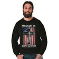 thumbnail image 3 of Stand For Flag Kneel The Cross Men's Big & Tall Crewneck Sweatshirt Brisco Brands 2X, 3 of 5