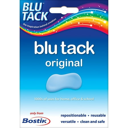4 X Bostik Blu Tack Mastic Adhesive Putty Non Toxic Blue Approx 60g 801103