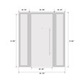 thumbnail image 6 of Front Exterior Prehung Metal-Plastic Door Frosted Glass | Manux 8113 Matte Black | 2 Side Sidelite Transoms | Office Commercial and Residential Doors Patio Garage 68x80 (W16+36+16x80) Left-hand, 6 of 6