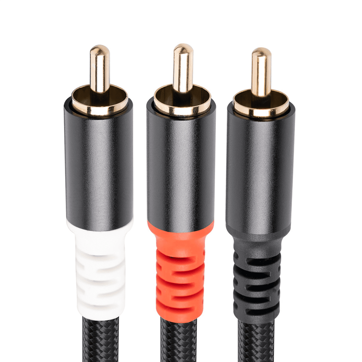 Câble Audio Vers 2 RCA - 1 Mètre, Connecteurs Dorés, Pour Téléphone, Ampli, Voiture, Home Cinéma - 2