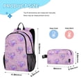 thumbnail image 2 of ALAZA Holographic Glitter Hearts School Backpack Lunch Box Set Student Bookbag, 2 of 7