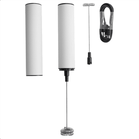 

Electric Milk Frother Mini Portable USB Rechargeable Foam Maker Handheld Foamer High Speeds Drink Mixer Frothing Wand