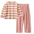 thumbnail image 4 of Ulanda Kids Toddler Pajama Set Boys Girls Fleece Winter Warm Flannel Loose Furry Set Plush Tops and Pants Outfit (Pink, 4-5 Years), 4 of 4