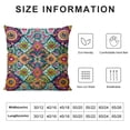 thumbnail image 5 of Orinice Decorative Bohemian Pillow Covers , Colorful Paisley Tribal Pattern Decor Flower Throw Pillow Covers Linen Cushion Case for Living Room Couch Sofa Patio Outdoor Home Decor White, 5 of 5