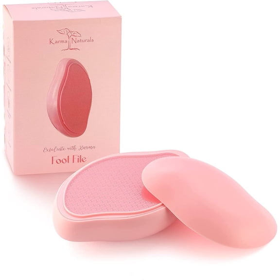 Karma Organic Callus Remover Foot File for Feet, Professional Foot Exfoliator Pedicure Tool for Soft, Smooth Heels