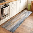 thumbnail image 3 of Yellow Grey Ombre Large Area Rugs for Bedroom Living Room, Soft Non Slip Carpet Bedside Rug, Modern Marble Ink Painting Abstract Rectangle Floor Cover Kitchen Accent Rug 2'x6' for Dining Room/Office, 3 of 9