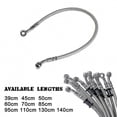 thumbnail image 1 of 39cm-140cm Motorcycle Brake Oil Hose Brake Line Universal Motorbike Stainless Steel Braided Pipeline Latiguillo Freno Moto, 1 of 3