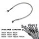 thumbnail image 1 of 39cm-140cm Motorcycle Brake Oil Hose Brake Line Universal Motorbike Stainless Steel Braided Pipeline Latiguillo Freno Moto, 1 of 3