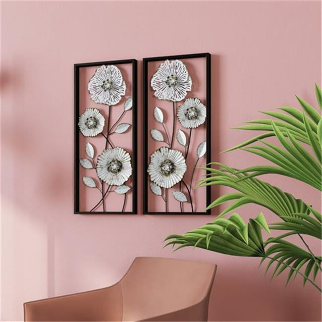 Aspire Home Accents 7197 Bianca Metal Flower Wall Decor 44 Brown