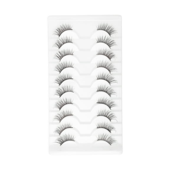 Unique Bargains 10 Pair Dense False Eyelashes for Makeup Black J01