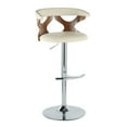 thumbnail image 4 of Gardenia Adjustable Bar Stool, Chrome Bar Stools, Bar Chairs, Swivel Bar Stools, Bar Stools Set of 2, 4 of 6
