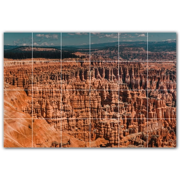 Picture-Tiles.com: Canyon Ceramic Tile Wall Mural WAL500354-64L. 48"W x 32"H using (24) 8" x 8" Ceramic Tiles-Satin Finish