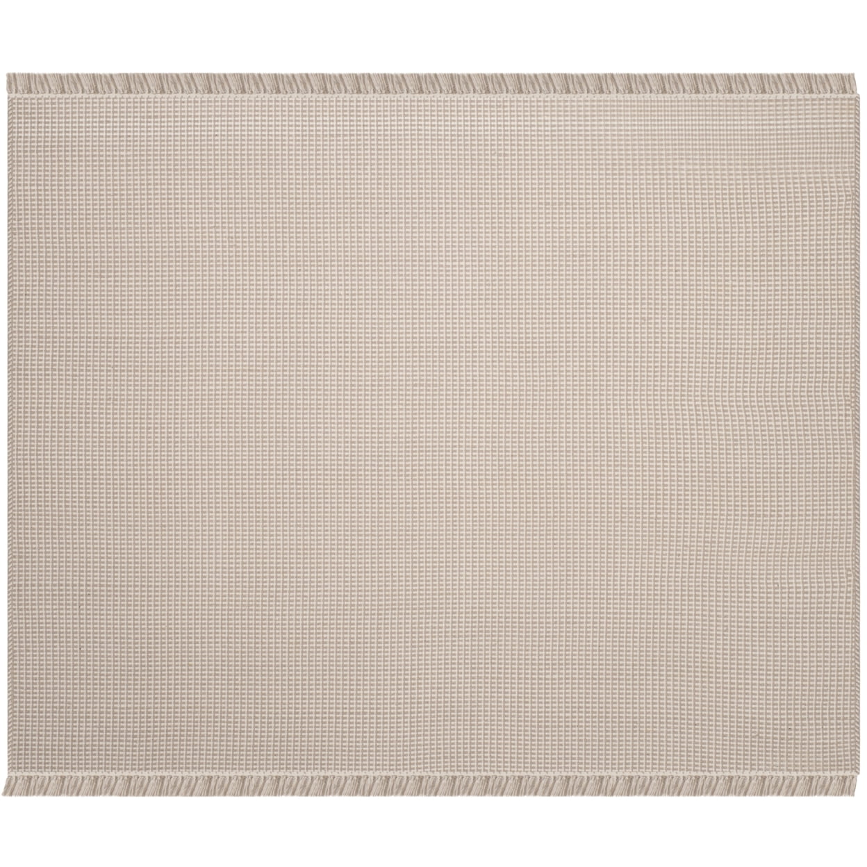 SAFAVIEH Montauk Patton Geometric Cotton Area Rug, Ivory/Grey, 11' x 15'