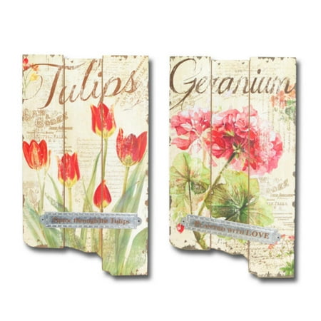 UPC 746427546768 product image for Set of 2 Tulip and Geranium 