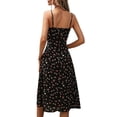 thumbnail image 2 of Keeccty Sexy Suspender Slit Floral Polka Dot Print Slip Dress For Women, 2 of 5
