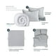 thumbnail image 5 of Funda de Edredón Duvet con Pompones y Fundas de Almohada Esquimal (Gris Claro -Gris, Matrimonial XL), 5 of 6