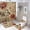 style-1193, variant on Vintage Elegant Rustic Floral Botanical French 4 Piece Decor Shower Curtains Sets Non-Slip Rugs And Toilet Mat Lid Rug Accessories French Country Chic Flowers
