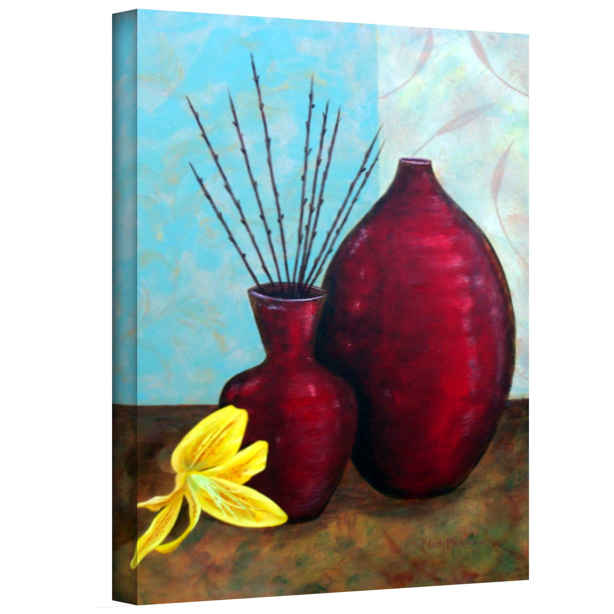 ArtWall Herb Dickinson "Crimson Pursuit II" Gallery-wrapped Canvas