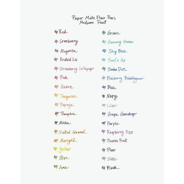 Flair Paper Mate 16 Pzas Diferentes Colores Paper Mate Flair