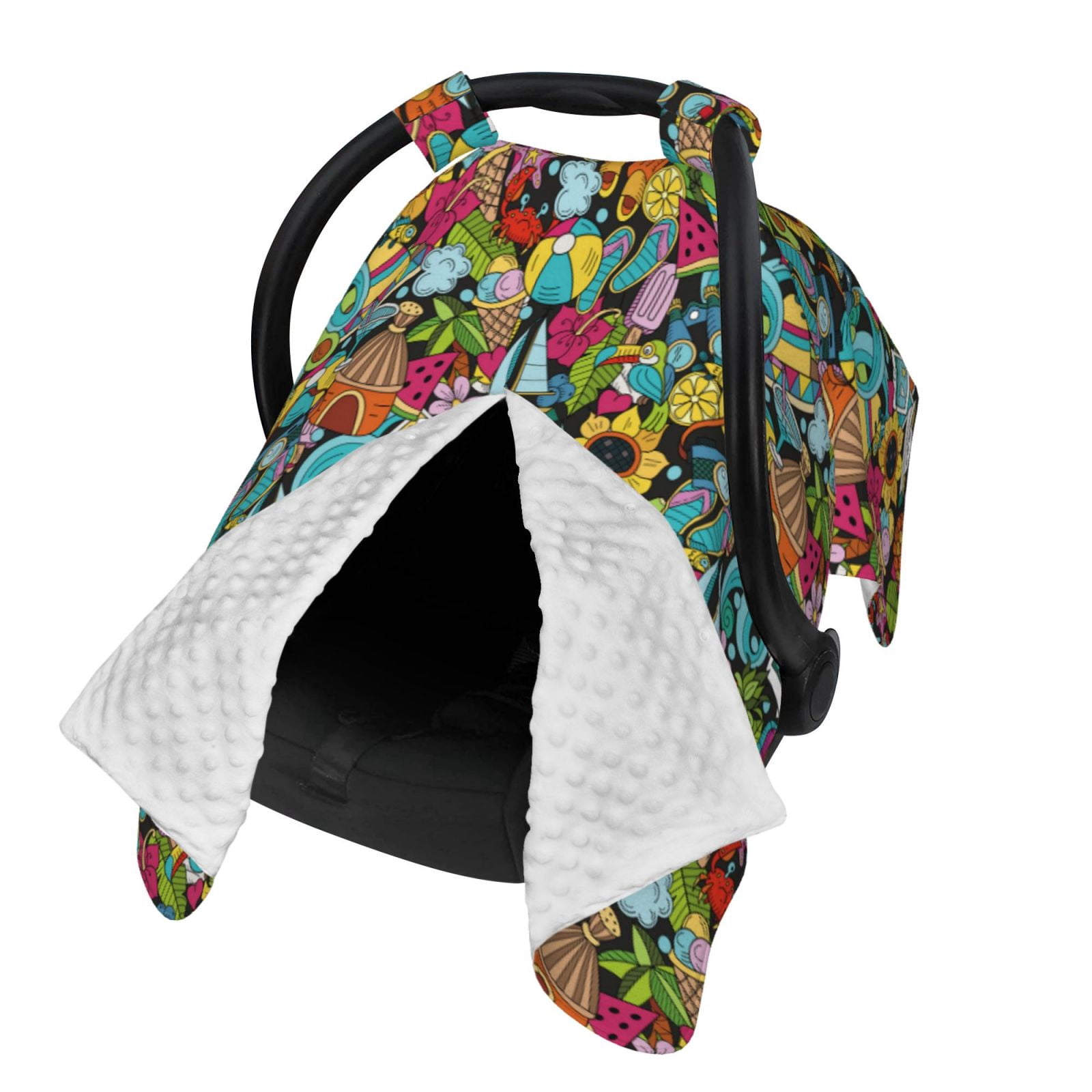 Naloa Color Summer Baby Car Seat Cover, Breathable Baby Carrier Cover, Multiuse Baby Carrier Cover & Nursing Breastfeeding Cover