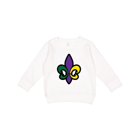 Inktastic Fleur De Lis Mardi Gras Holiday Toddler Sweatshirt