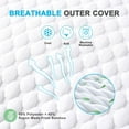 thumbnail image 6 of Cooling king Size Pillows Set of 2, Shredded Memory Foam Bed Pillows king Size Set of 2, Cool Cold Pillow for Side Back Stomach Sleepers, Gel Pillow Adjustable Firm Pillows Soft Pillows for Sleeping, 6 of 9