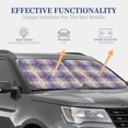 thumbnail image 4 of Kll Heart Check Plaid Windshield Sun Shade 2-Piece Foldable Car Front Window Sunshade For Most Sedans Suv Truck- Medium, 4 of 7