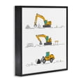 thumbnail image 2 of Stupell Industries Eclectic Construction Digs Machine Black Framed Giclee Art, 17 x 17, by Creative Studio, 2 of 8