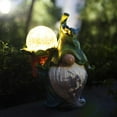 thumbnail image 6 of TERGAYEE Garden Gnome Statue,Resin Gnome Figurine Carrying Magic Orb back with Solar LED Lights, Outdoor Statues Winter Decorations for Patio Yard Lawn Porch, 6 of 8